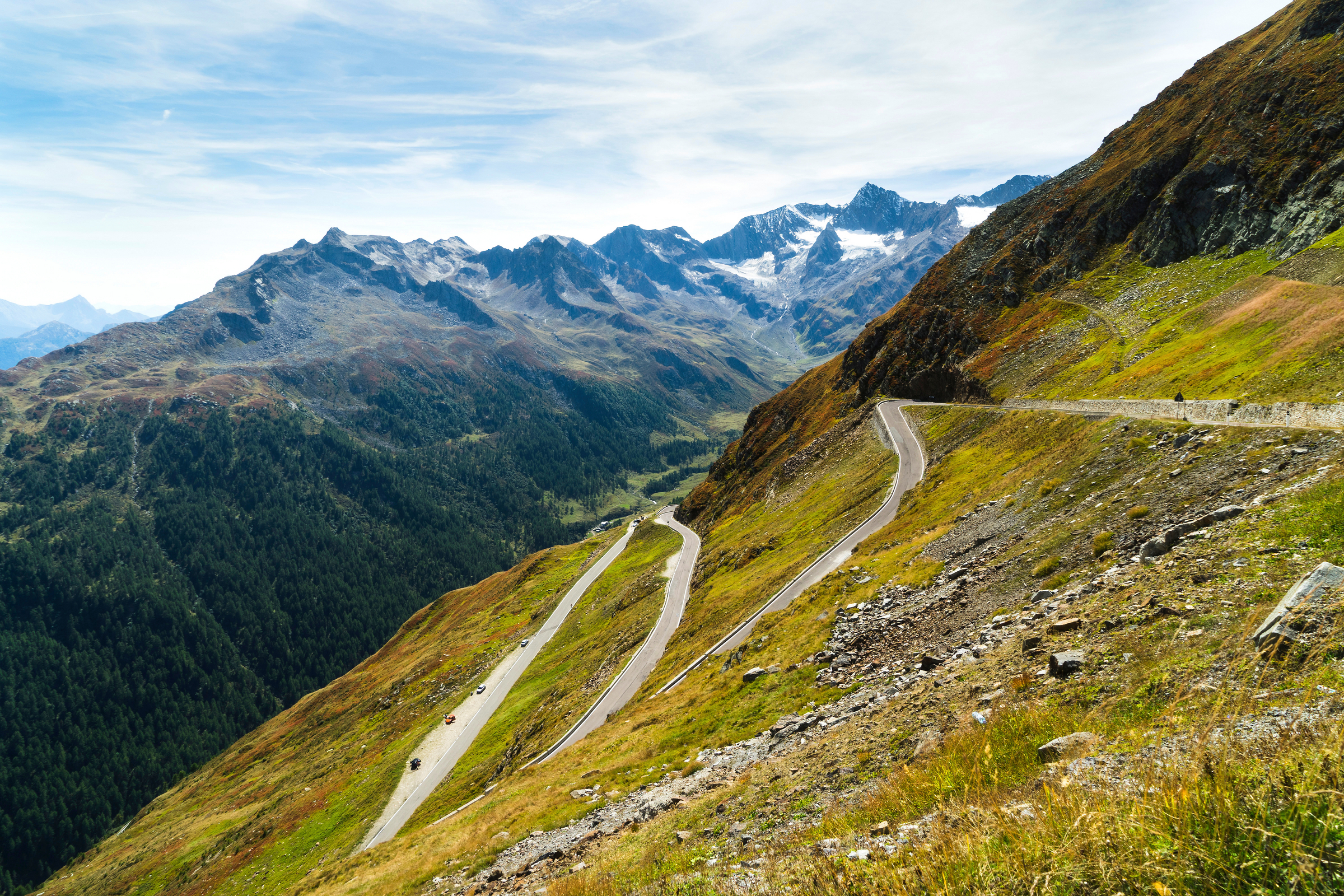 Zjazd z Przełęczy Timmelsjoch Zjazd z Przełęczy Timmelsjoch