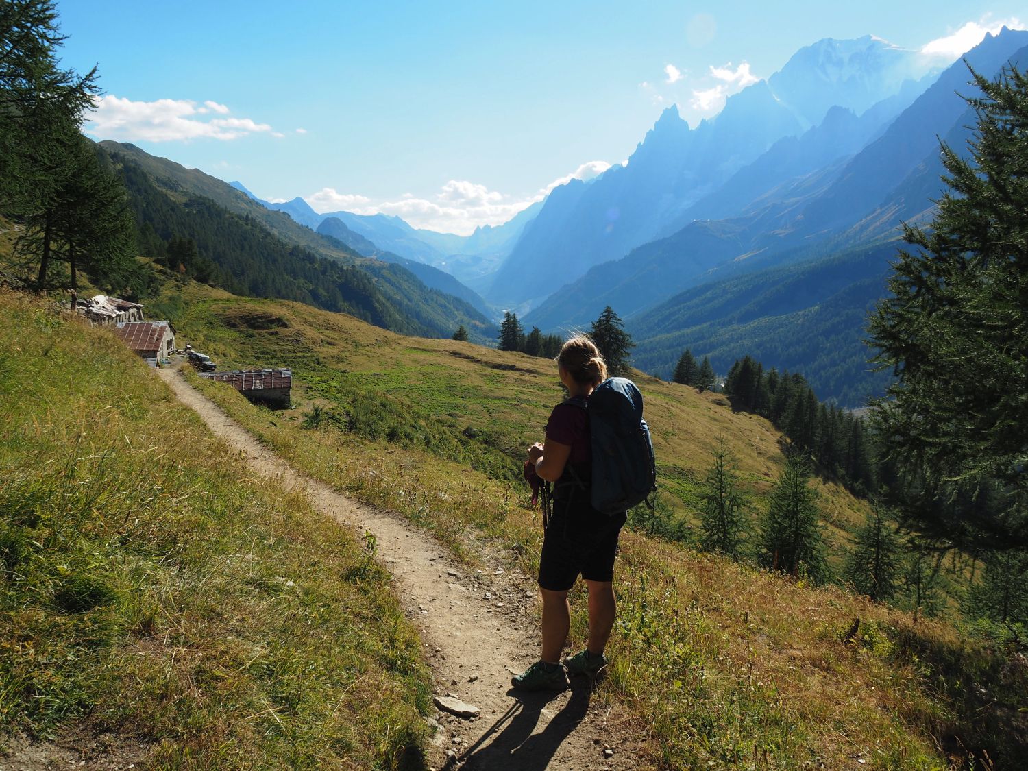 Uczestnik na trasie wyprawy górskiej Włochy - Szwajcaria fot. Joanna Dragon