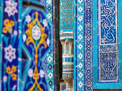 Dekoracje mauzoleów w nekropolii Shah-i Zinda, Samarkanda